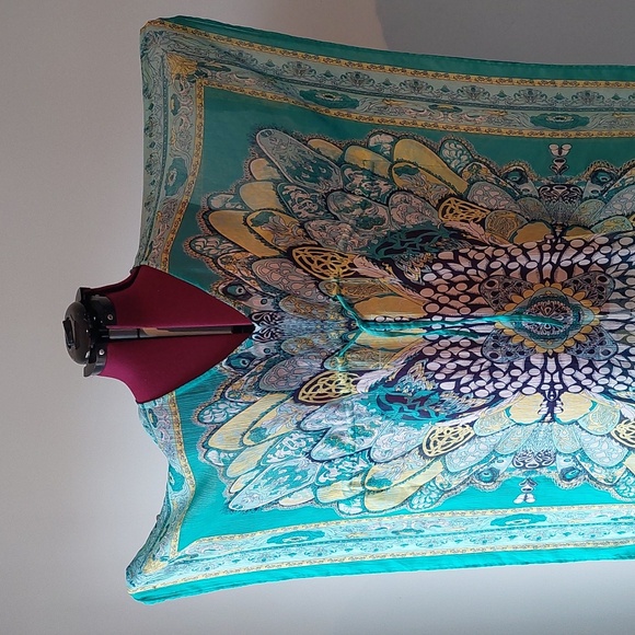 Women's  Club z Collection colorful kaftan Coverup Medium - Picture 5 of 6